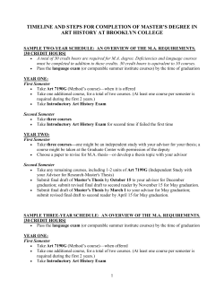 M.A. Timeline Document