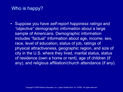 Happiness and Facts of Life