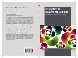 Interaction in Educational Domains