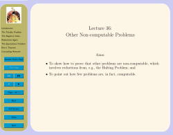 Lecture 36: Other Non-computable Problems