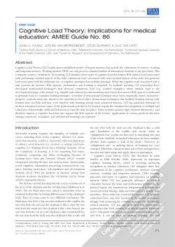 Cognitive Load Theory - Faculty Affairs and Development