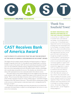 CAST Receives Bank of America Award