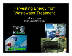 Harvesting Energy from Wastewater Treatment