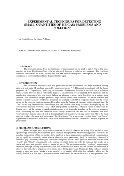 experimental techniques for detecting small quantities of 4he gas