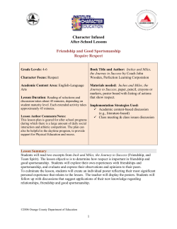 Friendship and Good Sportsmanship Require Respect