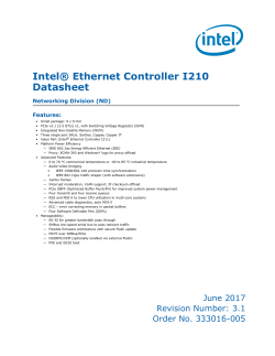 Intel&reg; Ethernet Controller I210: Datasheet