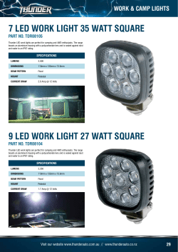 7 led work light 35 watt square 9 led work light 27 watt square
