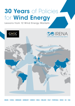 30 Years of Policies for Wind Energy: Lessons from 12 Markets