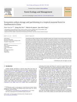 Ecosystem carbon storage and partitioning in a tropical seasonal
