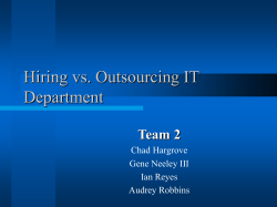 Hiring vs. Outsourcing IT Department