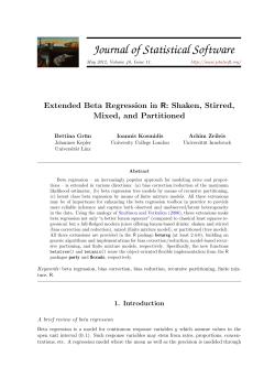 Extended Beta Regression in R - Journal of Statistical Software