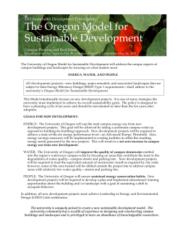 The Oregon Model for Sustainable Development