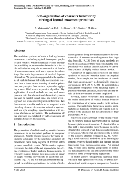 Self-organization of character behavior by mixing of learned