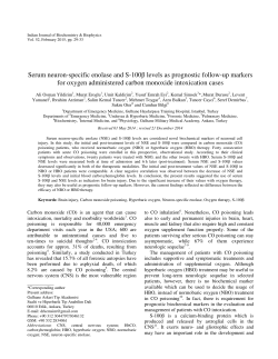 Serum neuron-specific enolase and S-100β levels as