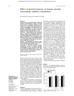 Effect of growth hormone on human alveolar