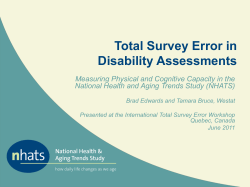 Total Survey Error in Disability Assessments