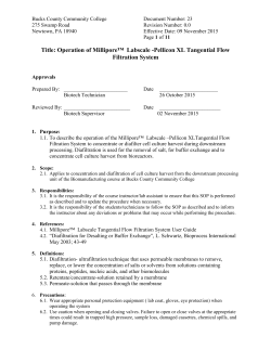 SOP21_ Millipore Pellicon XL Tangential Flow