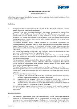 standard trading conditions