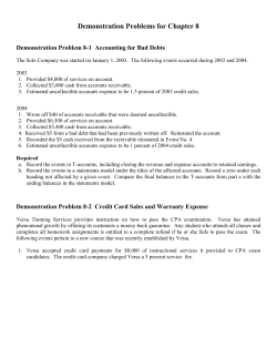 Demonstration Problems for Chapter 8
