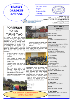 TRINITY GARDENS SCHOOL PORTRUSH FOREST TURNS TWO