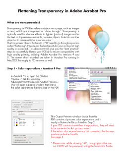 Flattening Transparency in Adobe Acrobat Pro
