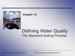 Defining Water Quality