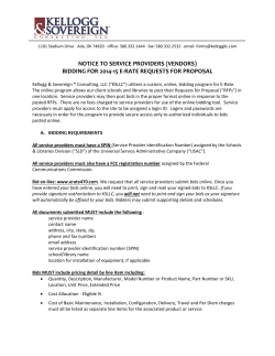 notice to service providers (vendors) bidding for 2014-15 e