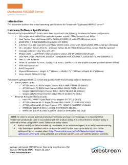 Introduction Hardware/Software Specifications