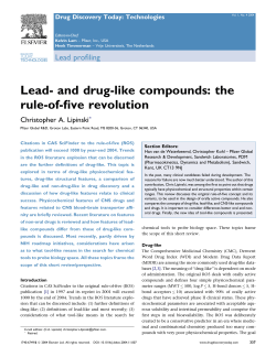 Lipinski, C.A. Lead- and drug-like compounds: the rule-of