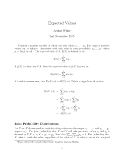 Expected Values