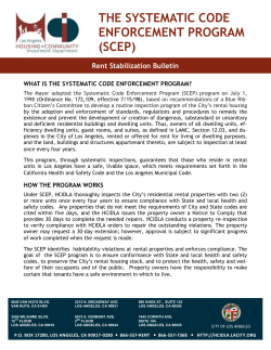 the systematic code enforcement program (scep) - HCIDLA