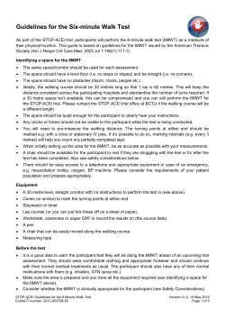 Guidelines for the Six