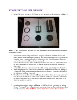 Dynamic Settling Test Procedure - My Committees