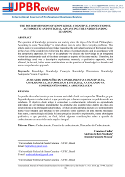 THE FOUR DIMENSIONS OF KNOWLEDGE: COGNITIVE
