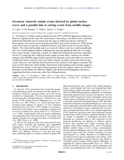 Seventeen Antarctic seismic events detected by global surface