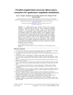 Parallel-coupled dual racetrack silicon micro