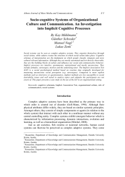 Socio-cognitive Systems of Organizational Culture and