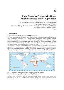 Plant Biomass Productivity Under Abiotic Stresses