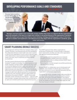 Developing Performance Goals and Standards Training