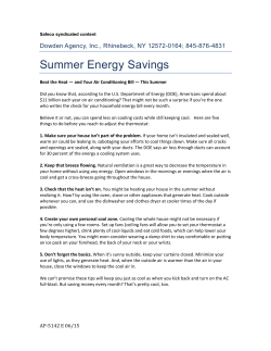 Summer Energy Savings