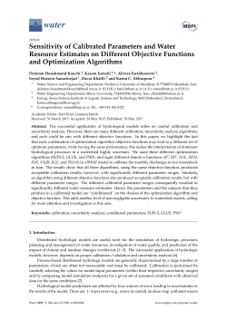 Sensitivity of Calibrated Parameters and Water Resource