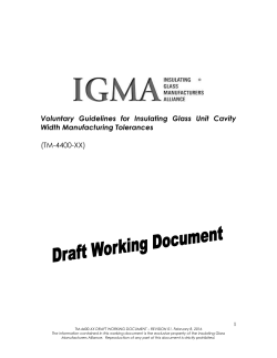 TM-4400, Cavity Widt.. - Insulating Glass Manufacturers Alliance