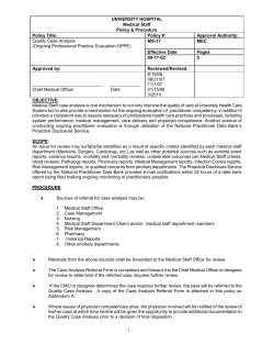 case analysis referral - University Health Care System