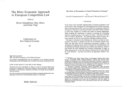 The More Economic Approach to European Competition Law