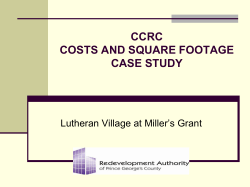 ccrc costs and square footage case study