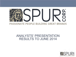 2014 Analyst Presentation