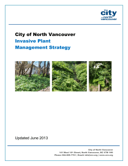 City of North Vancouver Invasive Plant Management Strategy