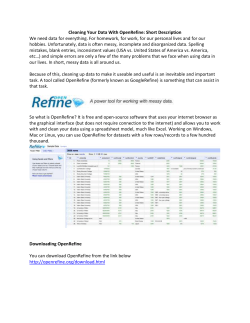 Importing Data into OpenRefine - Emory Center for Digital Scholarship