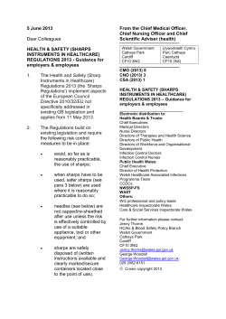 HSE Sharps guidance
