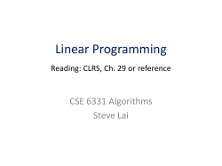Linear Programming